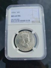 🔥🔥🔥🔥1954 P Franklin SILVER Half Dollar 50c NGC MS64FBL 005!!!🇺🇲🇺🇲🇺🇲🇺