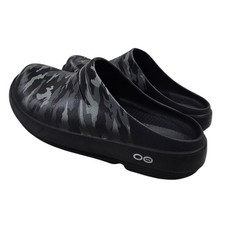 OOFOS Oocloog Camo Black Grey Recovery Comfort Clog Slip On Womens 8.5 Men's 6.5