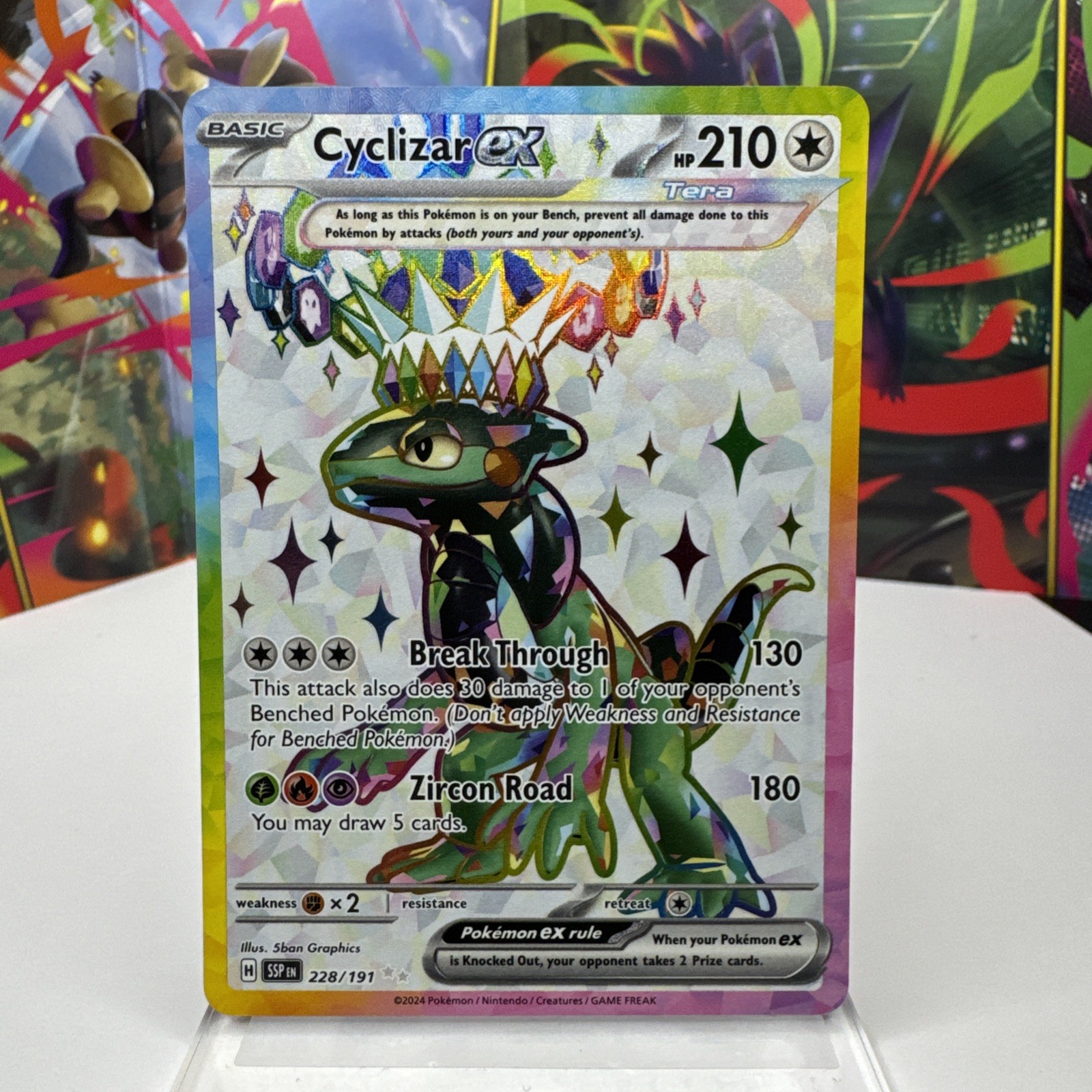 Pokemon Cyclizar ex 228/191 Surging Sparks Scarlet & Violet Ultra Rare Full Art