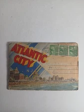 Lot of 9 Vintage Fold Out Travel Postcard Booklets Linen & Chrome