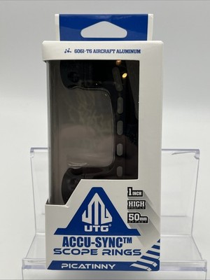 UTG Accu-sync 1 Inch High Profile 50mm Offset Picatinny Rings AIR12250