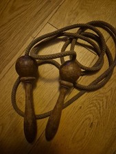 vintage wooden skipping rope.1960's?