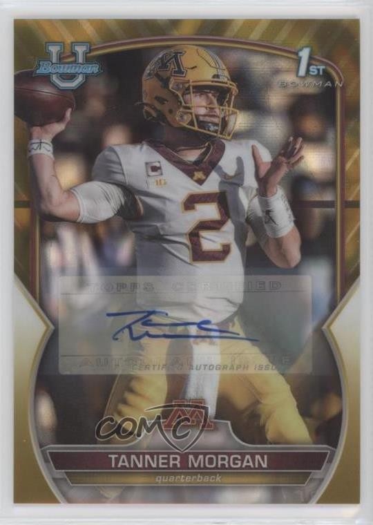 2022 Bowman U Chrome Prospect Gold Lava Refractor 24/50 Tanner Morgan Auto 04tk