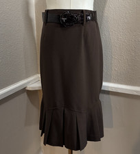 Y2K Vintage A Byer Brown Midi Skirt Size 3 with belt Boho Fairy Grunge
