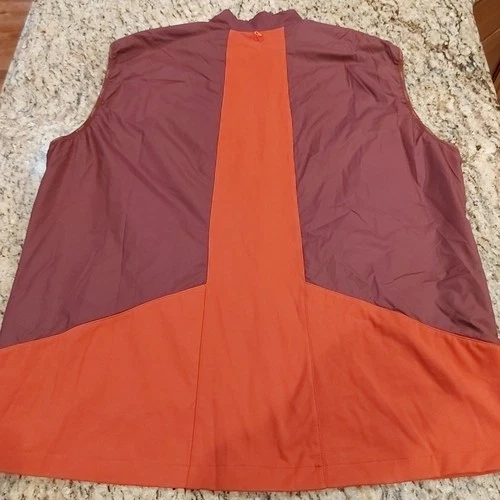 BROOKS Men's Run Happy Running Vest 2XL Purple/Rust Zip-Up Lightweight Packable image 16
