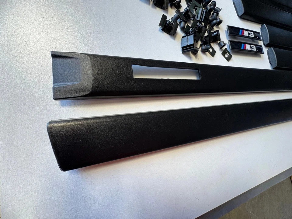 Para BMW 1992-1998 E36 M3 estilo cupé 2 puertas carrocería puerta moldura moldura moldura con clips Foto 3 de 4