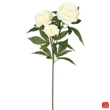 Vickerman 3pk Artificial Rose Spray, 27" Cream Polyester Faux Floral Indoor D...