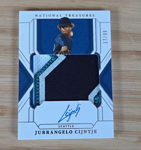 Panini 2025 Natl Treasures Jurrangelo Cijntje Mariners Patch Auto 17/99