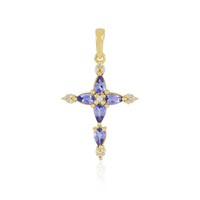 Cavill Tansanit AnhäNger 925 Sterling Silber Vergoldet Blau Violett 1,12Ct