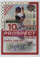 2024 Prospect Edition Red Power Prizm Signatures 72/99 Chris Cortez Auto 16wc