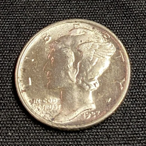 1937-D Mercury Dime Uncirculated Nice Bands