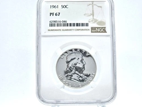 1961 NGC PF 67 Benjamin Franklin Half Dollar **PROOF** 16-046