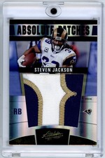 2011 Panini Absolute Patches Steven Jackson Game Used Jumbo Prime Patch 5/5 Rams
