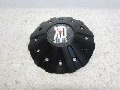 KMC XD SERIES 846L215 CUSTOM ALLOY WHEEL BOLT ON BLACK CENTER CAP #2D-9