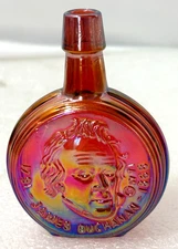 James Buchanan Carnival Glass Wheaton Presidential Decanter Red Iridescent