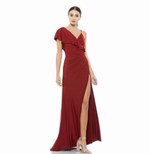Mac Duggal Style 11257 Wine/Burgundy One-Shoulder Gown – Size 4– NWT