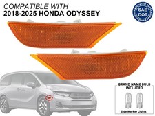 Side Marker Lamps Fits 2018-2025 Odyssey With Bulb 33800thra01 33850thra01 Pair