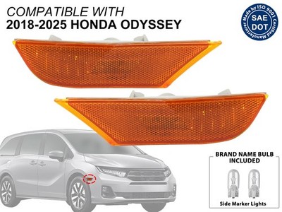 Side Marker Lamps fits 2018-2025 Odyssey with Bulb 33800THRA01 33850THRA01  PAIR