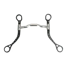 89-64045 Myler MB 04 Black Steel Flat Shank Low Port Comfort Level 2 Snaffle Bit