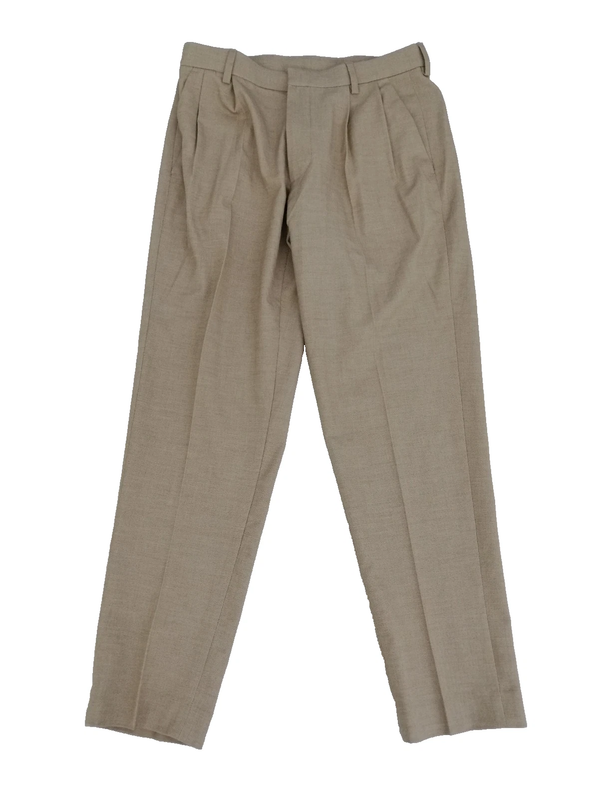 Autograph Men's Trousers Sand Tailored Fit 360 Flex Twin Pleated Pockets New