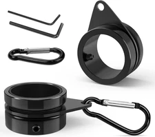 2 Pack Aluminum Alloy Flag Pole Rings, 360 Degree Rotating Flagpole Flag Mountin