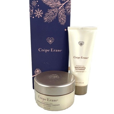 Crepe Erase 2-Step System Aging Skin Body & Face Smoothing PreTreatment & Repair