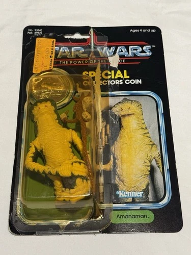1985 Vintage Star Wars Amanaman POTF LAST 17 Figure w Staff & Coin Complete