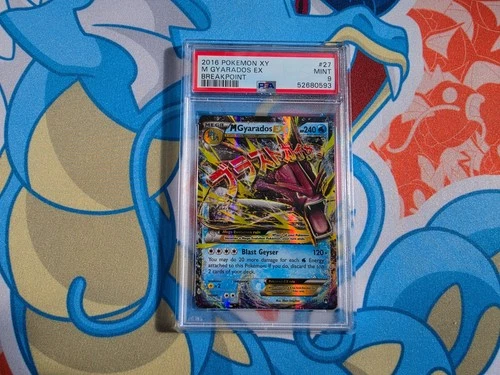 M Gyarados EX - 2016 Pokemon XY Breakpoint #27 - PSA 9