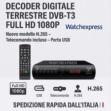 DIGITALE TERRESTRE DVB-T3 DECODER TV SCART HDMI 4K H265 TELECOMANDO RICEVITORE