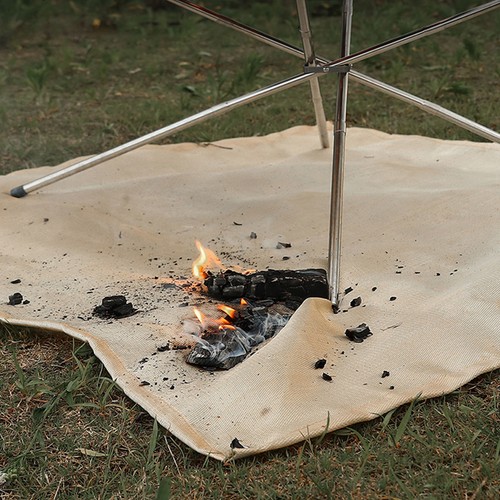BBQ Grill Mat Fireproof Mat Fire Pit Mat for Decking Camp Flame Retardant Mat - Picture 3 of 16