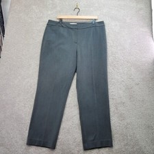 Talbots Pants Womens 16 Gray Polyester Stretch Straight Leg Formal Zip Fly
