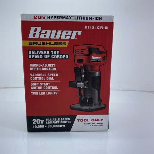 Bauer 21121CRB 20V Brushless Variable Speed Cordless Compact Router