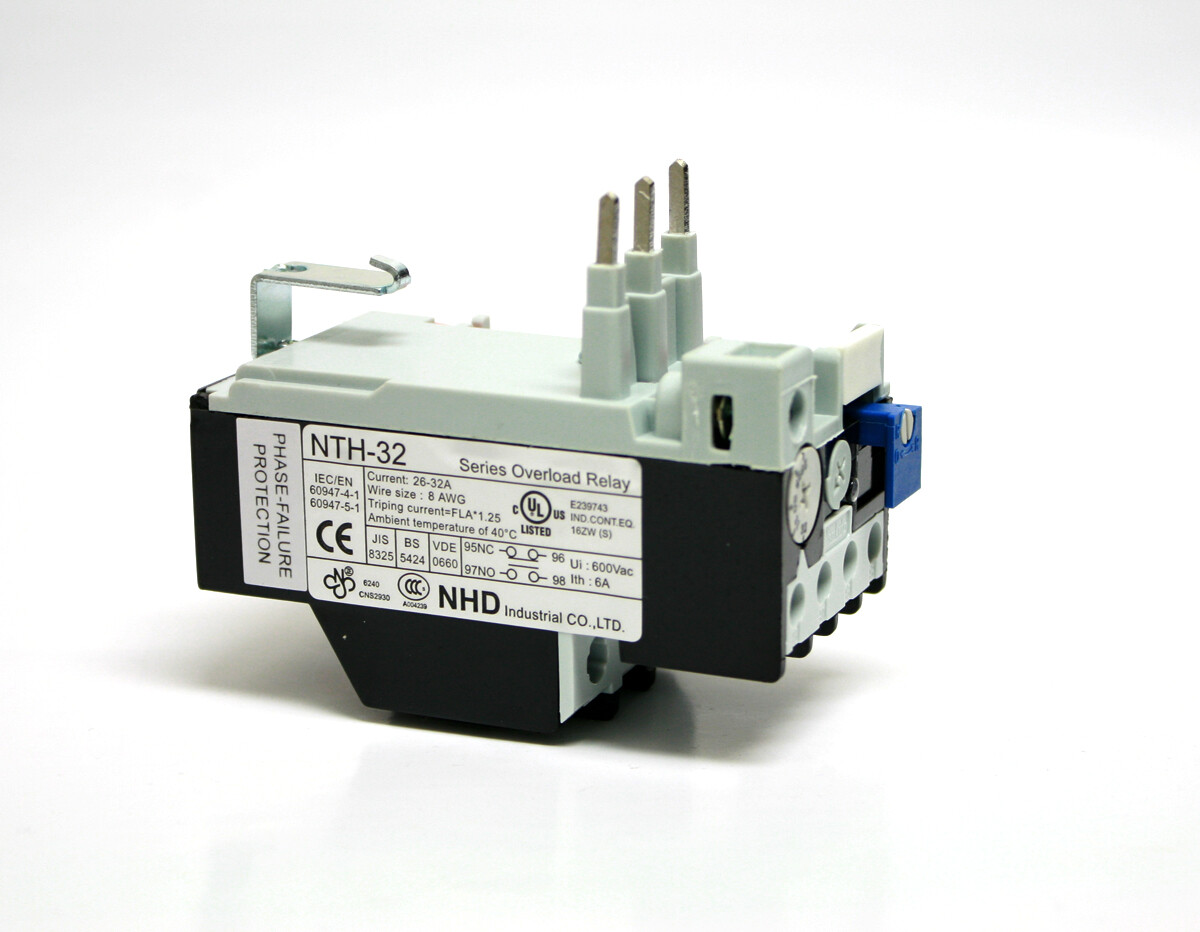 NTH-32 Thermal Overload Relay 26-32A Motor Starter Protection With 1NO 1NC NHD C