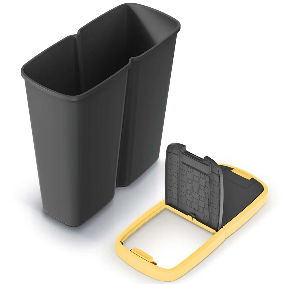 KEDEN® Mülleimer Abfalleimer 50L Küche mit Deckel Kunststoff Duo Küche Behälter - Bild 3 von 4