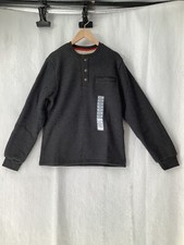 Coleman Men's Long-Sleeve Sherpa Lined Waffle Henley Shirt Black Small