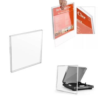Acrylic Clear Vinyl Record CD Magazines Display Case Dustproof Protective Cover