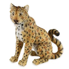 Lebensechte Panther Figur sitzend Handbemalte Deko für Haus & Garten | 40 cm
