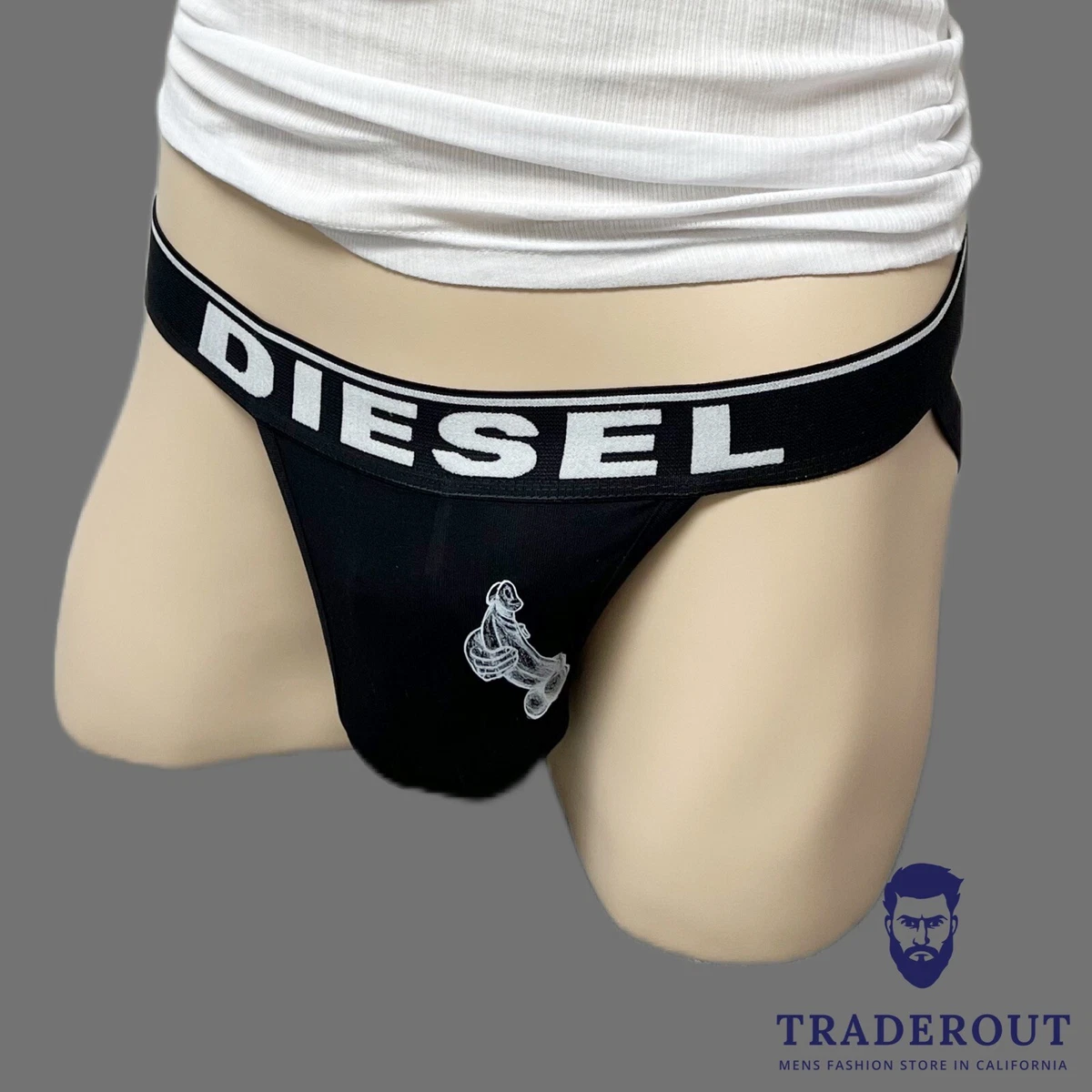 H.E.Arts Erotic art custom print Diesel black jock jockstrap underwear size  L | eBay