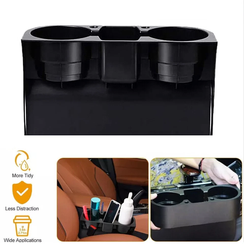 Caja de almacenamiento de llenado de huecos para asiento de coche soporte para teléfono portavasos organizador accesorios Foto 4 de 4