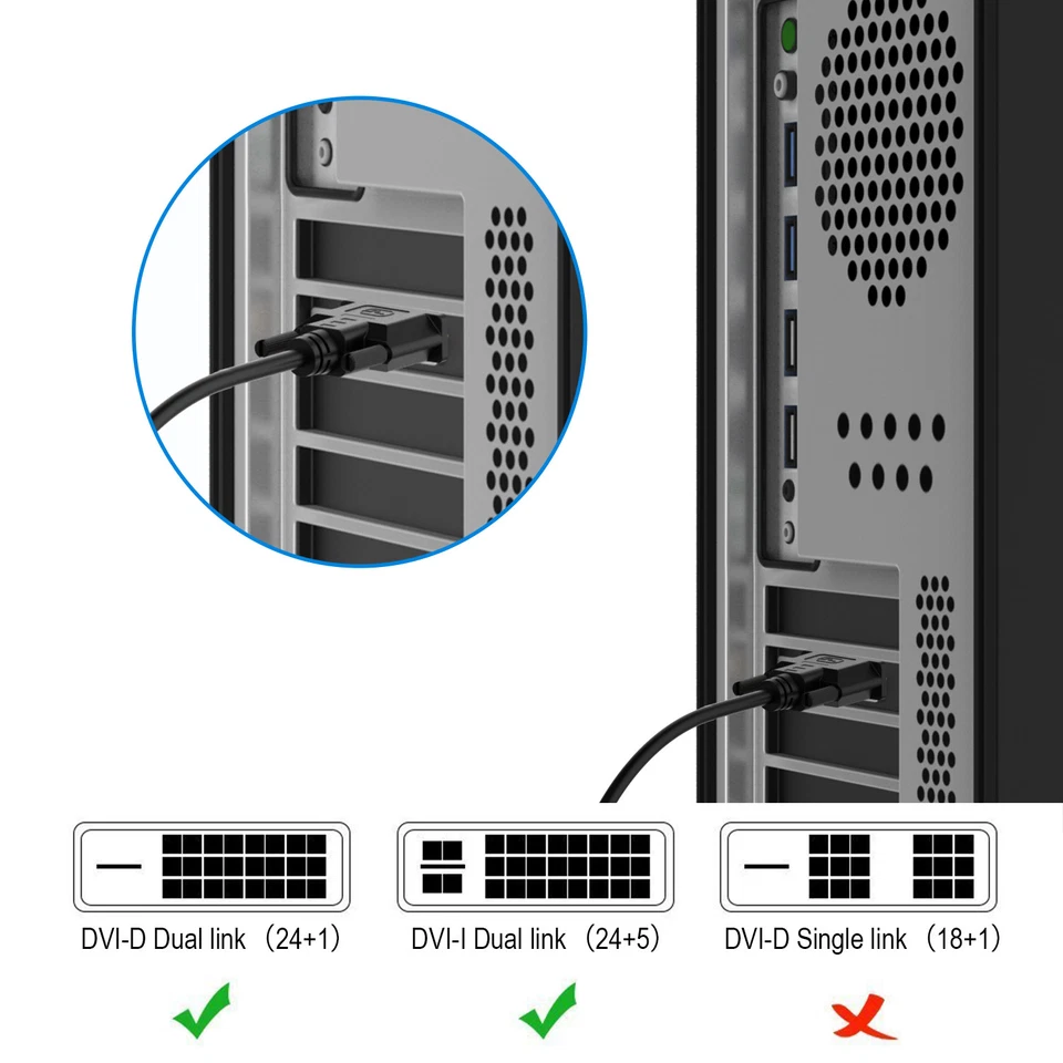 Rankie DVI to DVI Cable, 6 Feet Compatible with Television - Image 4 of 4