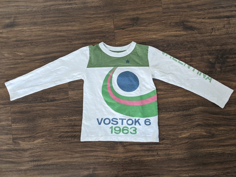 Rare Size 4 5 S Peek Vostok Tereshkova Woman Space Top Long Sleeve Shirt Russian