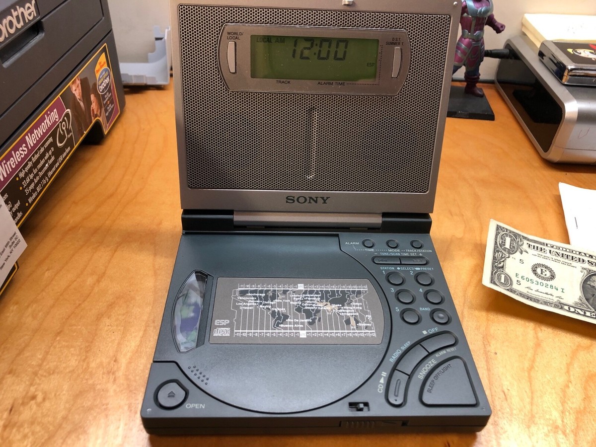 Sony ICF-CD2000 CD Clock Radio with FM/AM Radio and Backlit