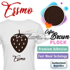 Coffee Brown Flock Heat Transfer Vinyl HTV T-Shirt 20" Iron On Heat Press DF19