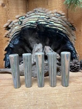 5- Laminated Camo Colored Turkey Call Striker Tops  Drilled for 5/16" Dowels