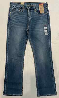 NEW MENS LEVIS 527 STANDARD BOOTCUT ECO EASE BLUE JEANS SIZE 40 X 30 055270685