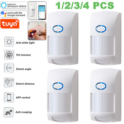 Tuya Smart WiFi Infrared Detector PIR Motion Sensor Home Security Google Alexa