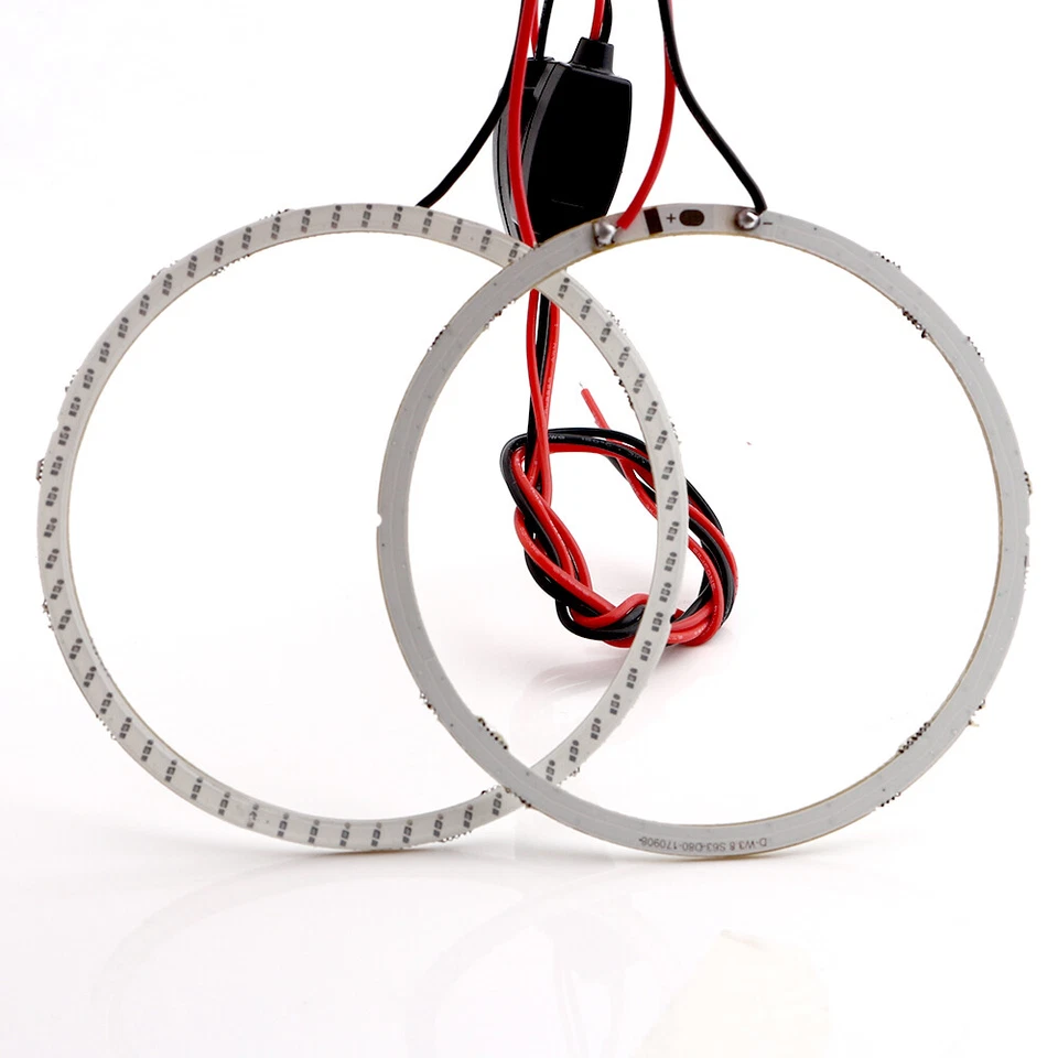 2Pcs 12V 24V COB LED Halo Ring Angel Eyes 60mm 70mm 80mm 90mm 100mm 110mm 120mm - Image 3 of 4