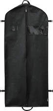 60-Inch Travel Garment Bag, Heavy Duty 300D Polyester for Suits, Dresses, Coats,