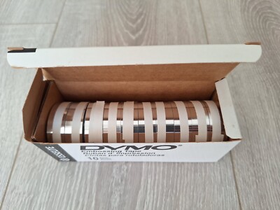 10x Esselte Dymo Aluminium Embossing Tape w/ adhesieve 35800 (1.27x365.8 cm) M11