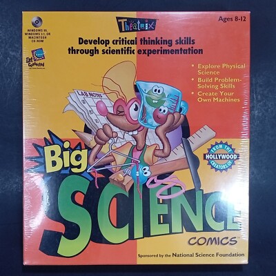 Vintage Theatrix Big Science Comics PC & MAC CD-ROM Game New Sealed